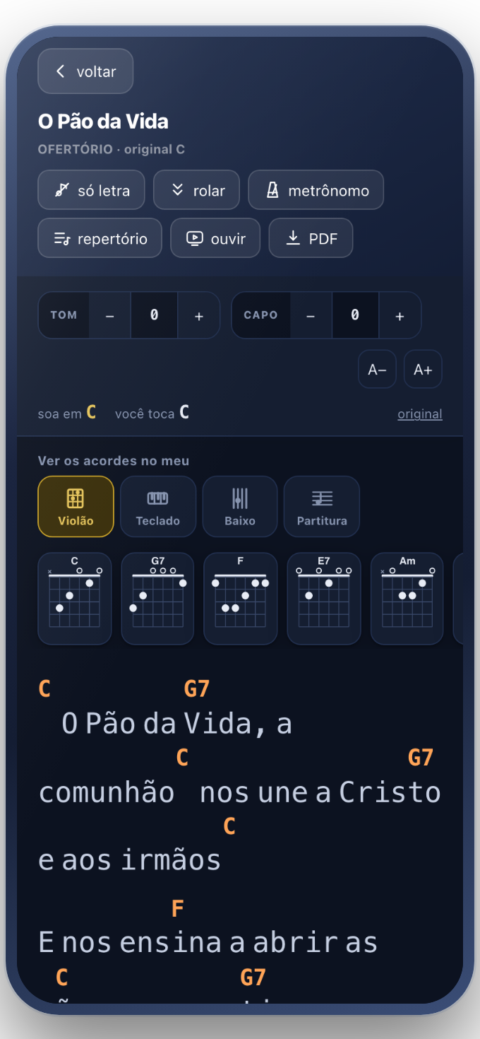 Plano mensal do Músico Cristão Pro