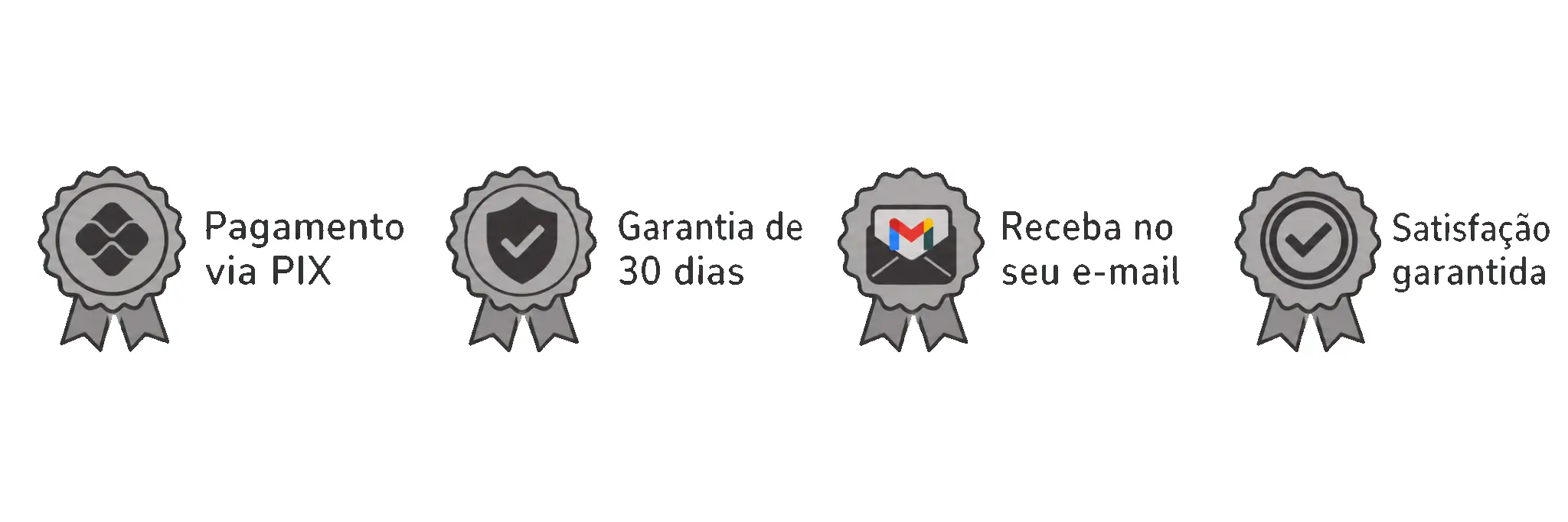 Pagamento seguro, garantia de 30 dias, acesso por e-mail e satisfação garantida